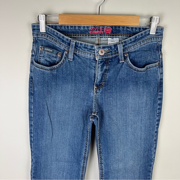 Cinch Ladies Kylie Slim Denim Jeans Mid Rise Embroidered Size 27/3 L (AU 9 Long) - Picture 5 of 14